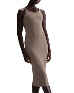 Tight Mini-Rib Tank Dress Mink Brown/Mink Brown