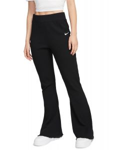 Sportswear High-Waisted Ribbed Jersey Pants Black/White