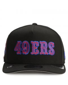 NFL San Francisco 49ers 950AF Pre-Curved Snapback  Black/Royal/Red
