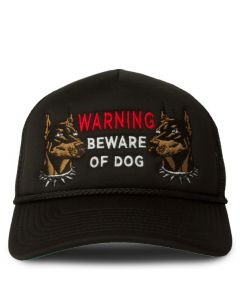 Beware of Dog Trucker Hat  Black