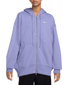  Sportswear Phoenix Fleece Oversized Full-Zip Hoodie Black Raspberry/Sail