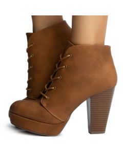 Lace up heeled bootie on sale