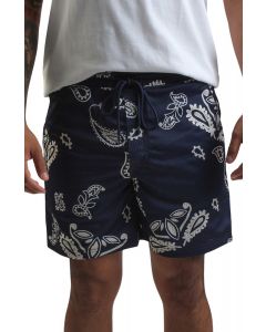 Paisley Mesh Shorts V3 Navy