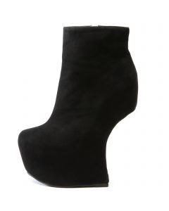 Addicted-4bk Platform Bootie Black