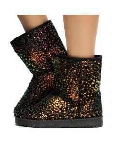 FOREVER LINK INTERNATIONAL Annie 41 Sequin Booties ANNIE 41 MUL BLK Shiekh