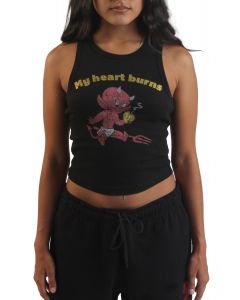 Hot Stuff Tank Top  Black