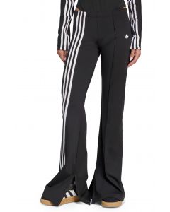 Ribbon Off Placed 3-Stripes Flared Joggers Black