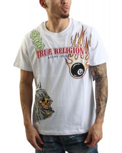 TRUE RELIGION ss patch embro T-Shirt 108633WHT - Shiekh