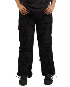 Wide Leg Cargo Pants Black