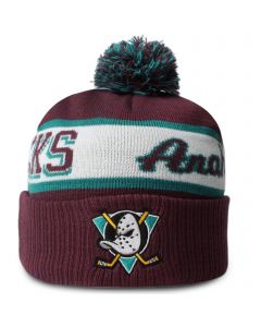 NHL Block Sweep Pom Knit Beanie Purple