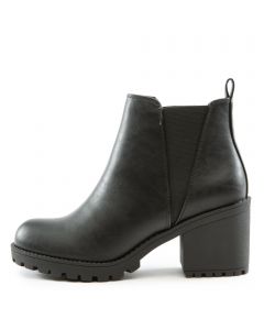 Origami-S Low Heel Bootie Black PU