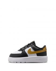 Toddler-Nike Force 1 Low Black/Metallic Gold-Black-White