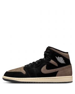 Air Jordan 1 Mid SE Black/Olive Grey-Lt Wild Mango