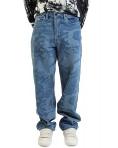 Check-5 Loose Denim Pants Stonewash Blue