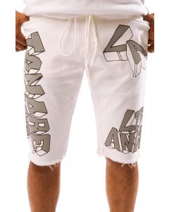 Bombers Denim Shorts White