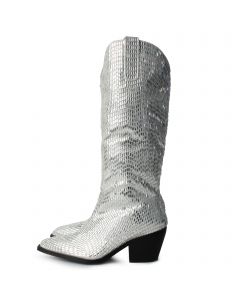 Driven- Studded Boot  Silver