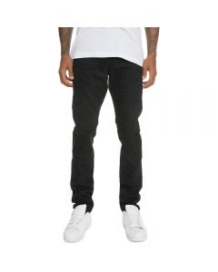 Daily Knee Slit Denim Jeans Black