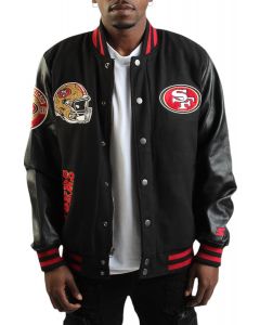49'ers Wool Varsity Jacket Black