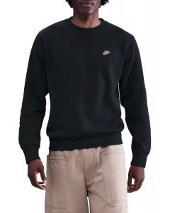 Sportswear Club  Fleece Crew-Neck Sweatshirt Black/Mosswood Brown