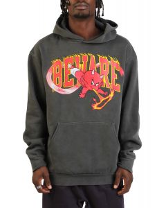 Hot Stuff Beware Hoodie  Washed Black