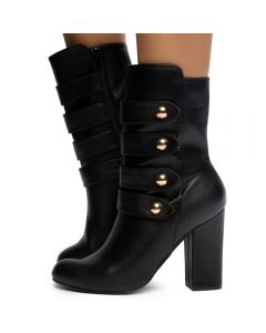 Namaste-06 Mid Calf Boots Black