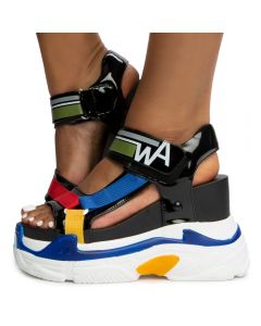 Blueberry-03 Platform Sandals Multi
