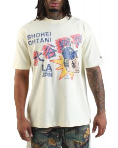 MLB Los Angeles Dodgers Oversized Ohtani T-Shirt  Cream/Blue/Multi