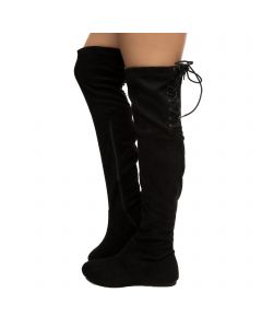 Vickie-40 Over The Knee Boots Black Suede