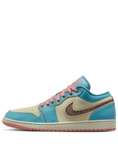 Air Jordan 1 Low SE Denim Turq/Smokey Blue-Red Stardust