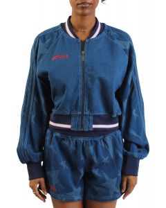 Demin Varsity Bomber Jacket