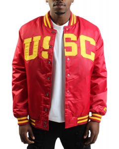 NCAA USC Satin Varsity Jacket 