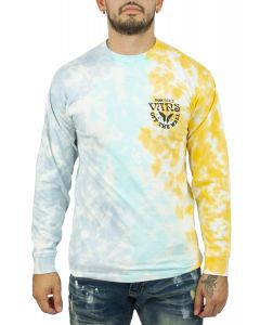 Think Happy Tie Dye Long Sleeve T-Shirt Blue