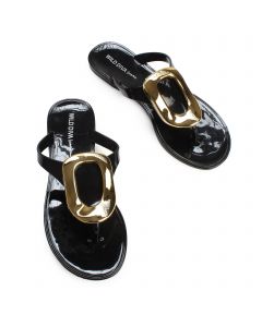 Jolie-79 Flat Sandal   Black
