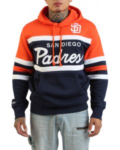 MLB San Diego Padres Head Coach Pullover Hoodie Navy/Orange