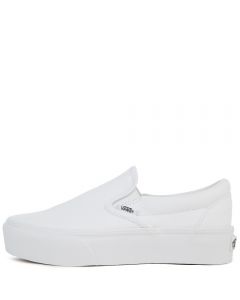 womens slip on vans white