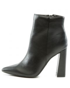 Harper-01 Pointed Toe Bootie Black Crinckle Pu
