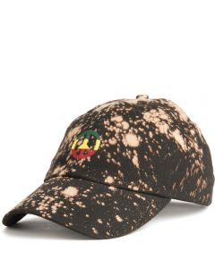 Rasta Strapback Hat Black/Splatter