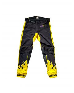 JT RACING 90s Yellow Flame Jersey (Yellow, Purple, Black