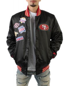 49ers Champion Jacket  Black