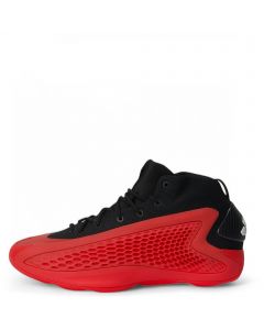 Anthony Edwards 1 Pure Ruby Mid Basketball Shoe  Black/Red/Cloud White
