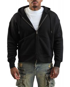 SHIEKH Full Zip Up Hoodie SHIEKH SWEATSHIRTS-BLK - Shiekh
