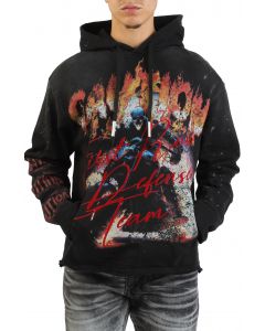 Caution Not So Quiet Ghost Rider Flames Hoodie Black
