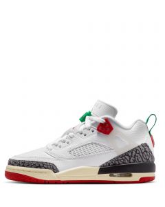 Grade-School  Spizike Low White/Varsity Red-Coconut Milk-Black