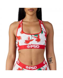 PlayBoy Cherry Lux Sports Bra  Red
