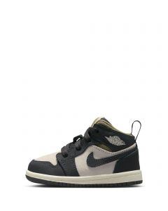 Toddler Jordan 1 Mid SE Lt Orewood Brn/Off Noir-Medium Olive