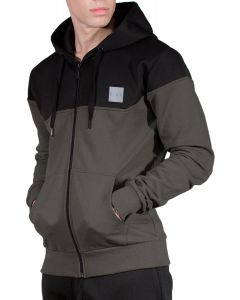 Langdon Tech Tracksuit Hood Black/Fern Black & Green