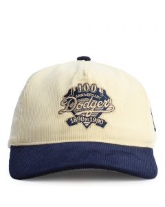 MLB Los Angeles Dodgers Corduroy Pro Pinch Snapback Off-White