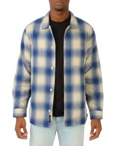 Pemberton Long Sleeve Shacket  Blue