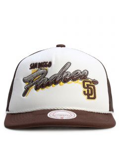 MLB San Diego Padres Shadow Drop Trucker Hat  White/Brown