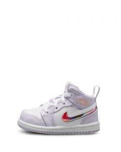 Toddler Jordan 1 Mid SE  Barely Grape/Atomic Pink-White